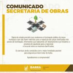 Comunicado Secretaria de Obras 02-02-2021