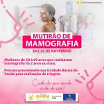 "PREVENÇÃO EM FOCO: MUTIRÃO DE MAMOGRAFIA EM BARRA DE GUABIRABA NOS DIAS 28 E 29 DE NOVEMBRO"