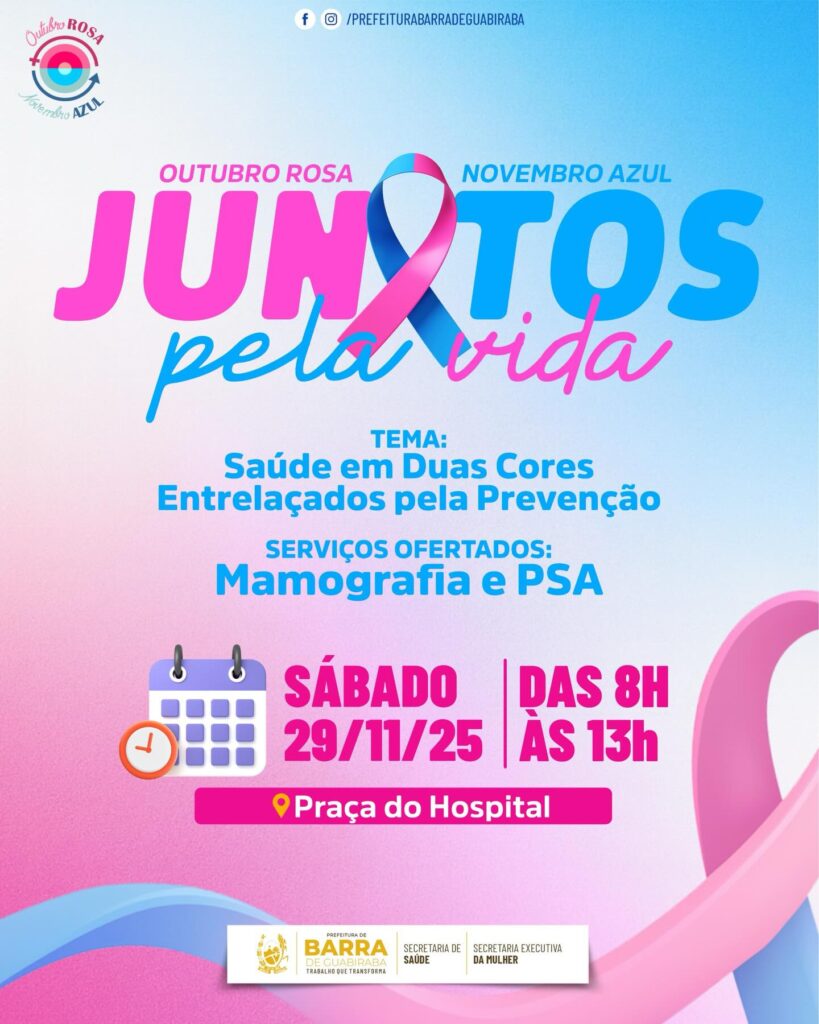 Saúde em Duas Cores: Entrelaçados pela Prevenção!Neste sábado, Barra de Guabi…