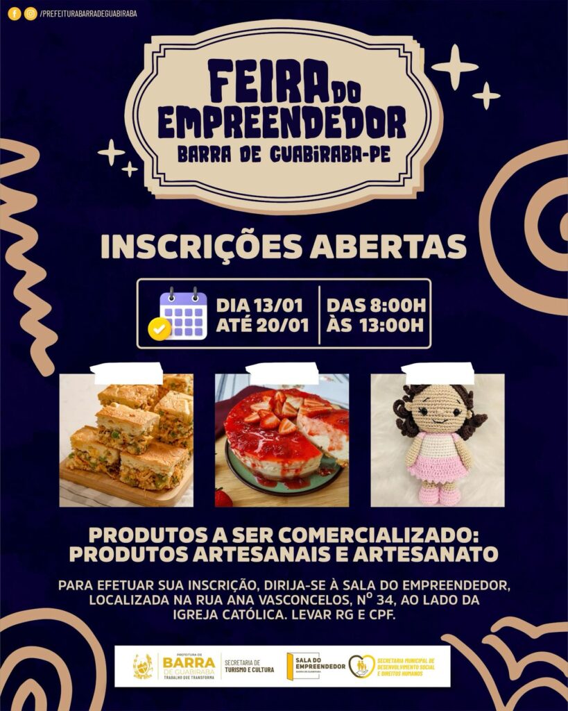 Feira do Empreendedor!A Prefeitura de Barra de Guabiraba convida você, empree…