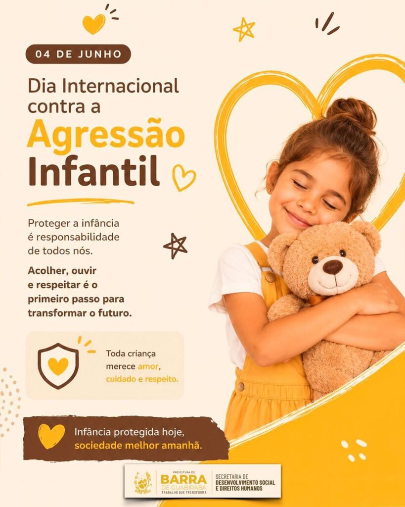 Neste Dia Internacional contra a Agressão Infantil, reforçamos que proteger, aco…