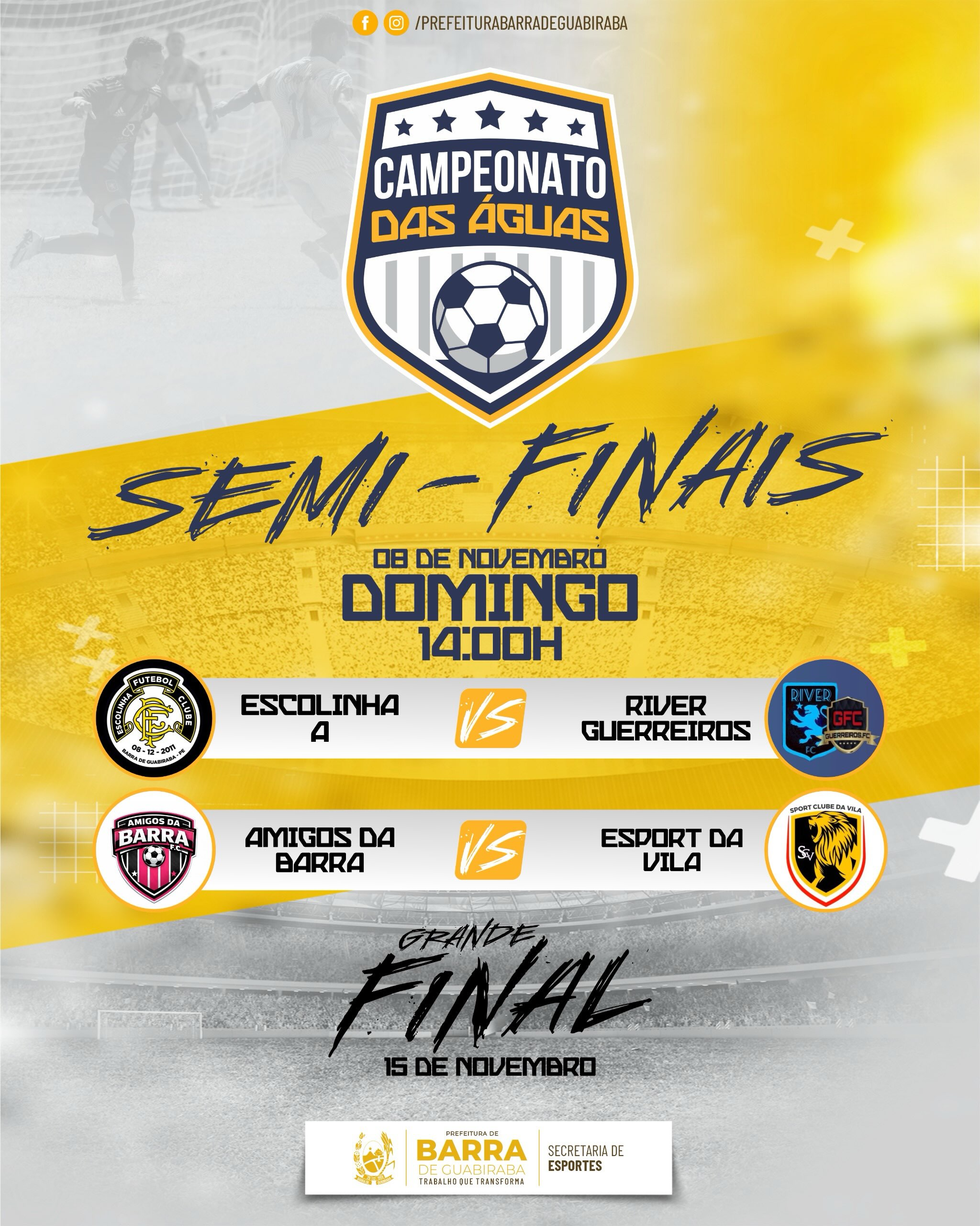 O Campeonato das Águas está chegando à reta decisiva!