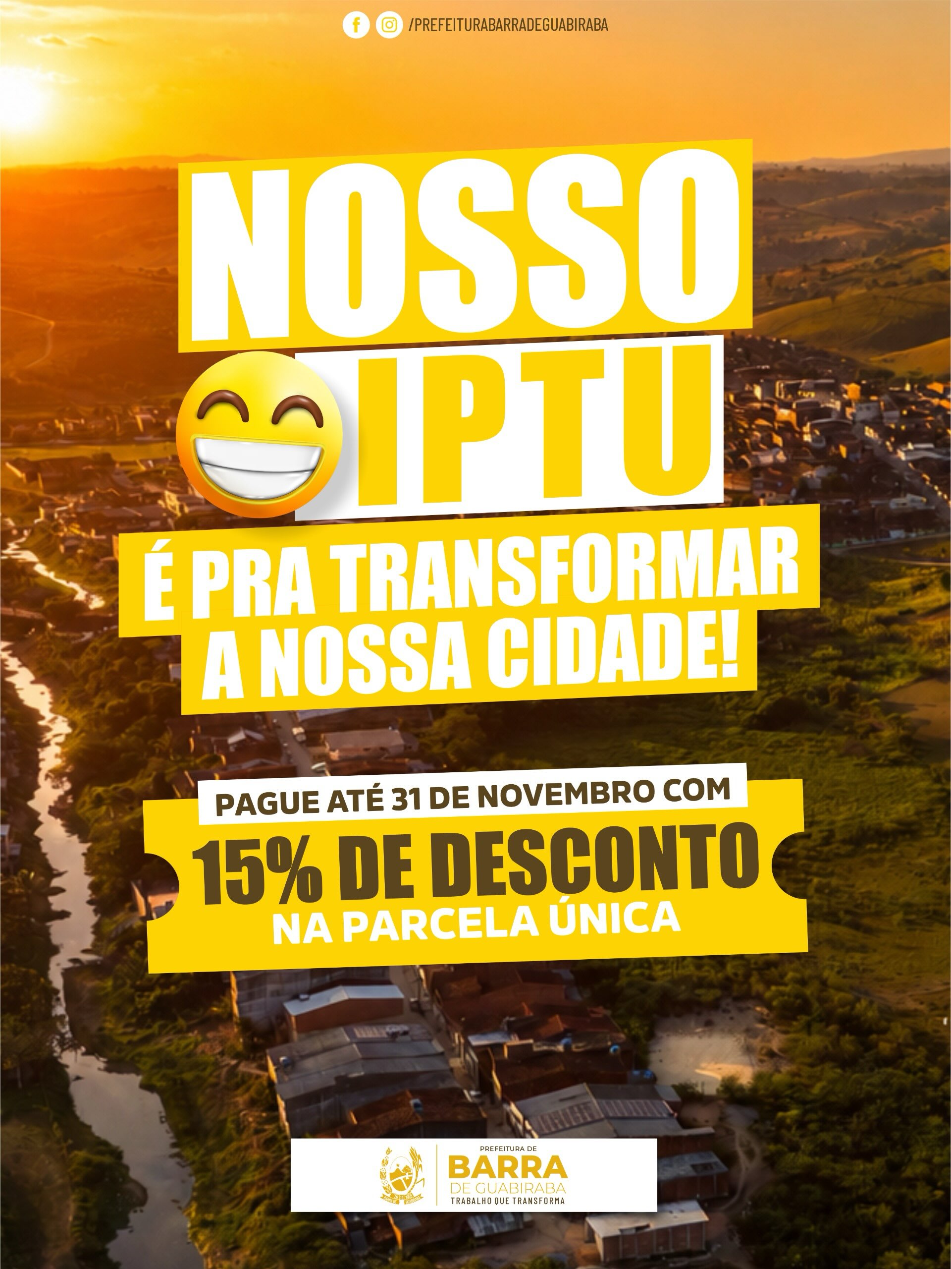 IPTU em dia, cidade melhor para todos!