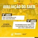 AVALIAÇÃO DO SAEB PARA OS ALUNOS DO 9º E 5º ANO EM BARRA DE GUABIRABA
