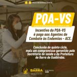 A SECRETARIA DE SAÚDE REALIZOU O PAGAMENTO DO INCENTIVO DO PROGRAMA DE QUALIFICAÇÃO DAS AÇÕES DE VIGILÂNCIA EM SAÚDE (PQA-VS)