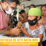 O PREFEITO DIOGO CARLOS REALIZOU A ENTREGA DE MAIS DE 2 MIL KITS NATALINOS PARA A POPULAÇÃO CARENTE