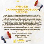 AVISO DE CHAMAMENTO PÚBLICO 001/2022